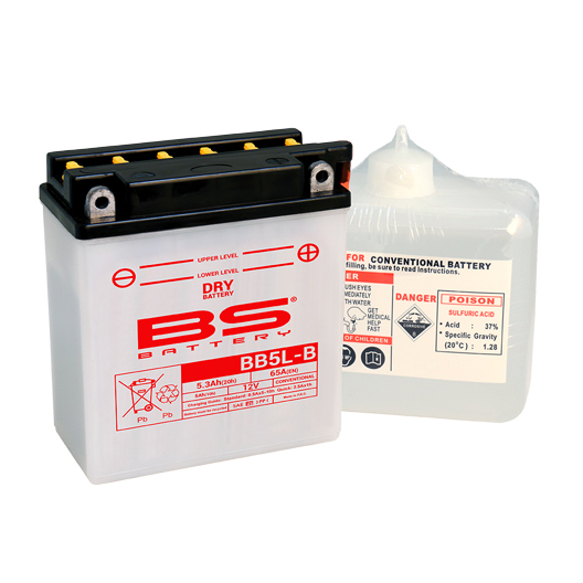 BS-BATTERY YB5L-B - аккумулятор DRY