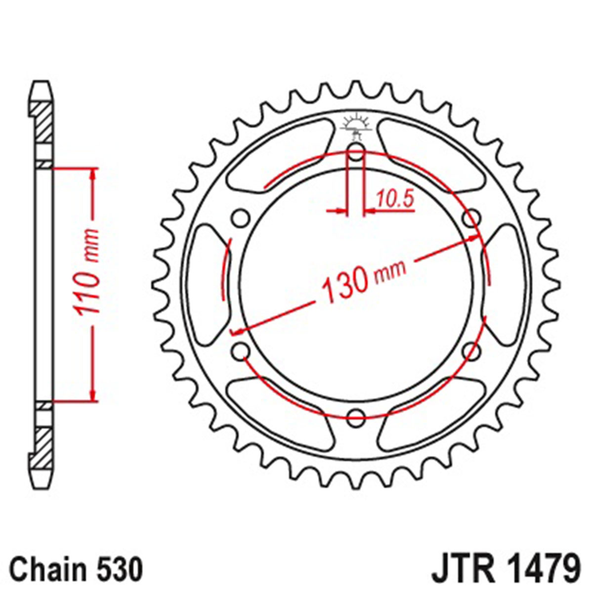 JT SPROCKETS JTR1479.48 - звезда приводная ведомая