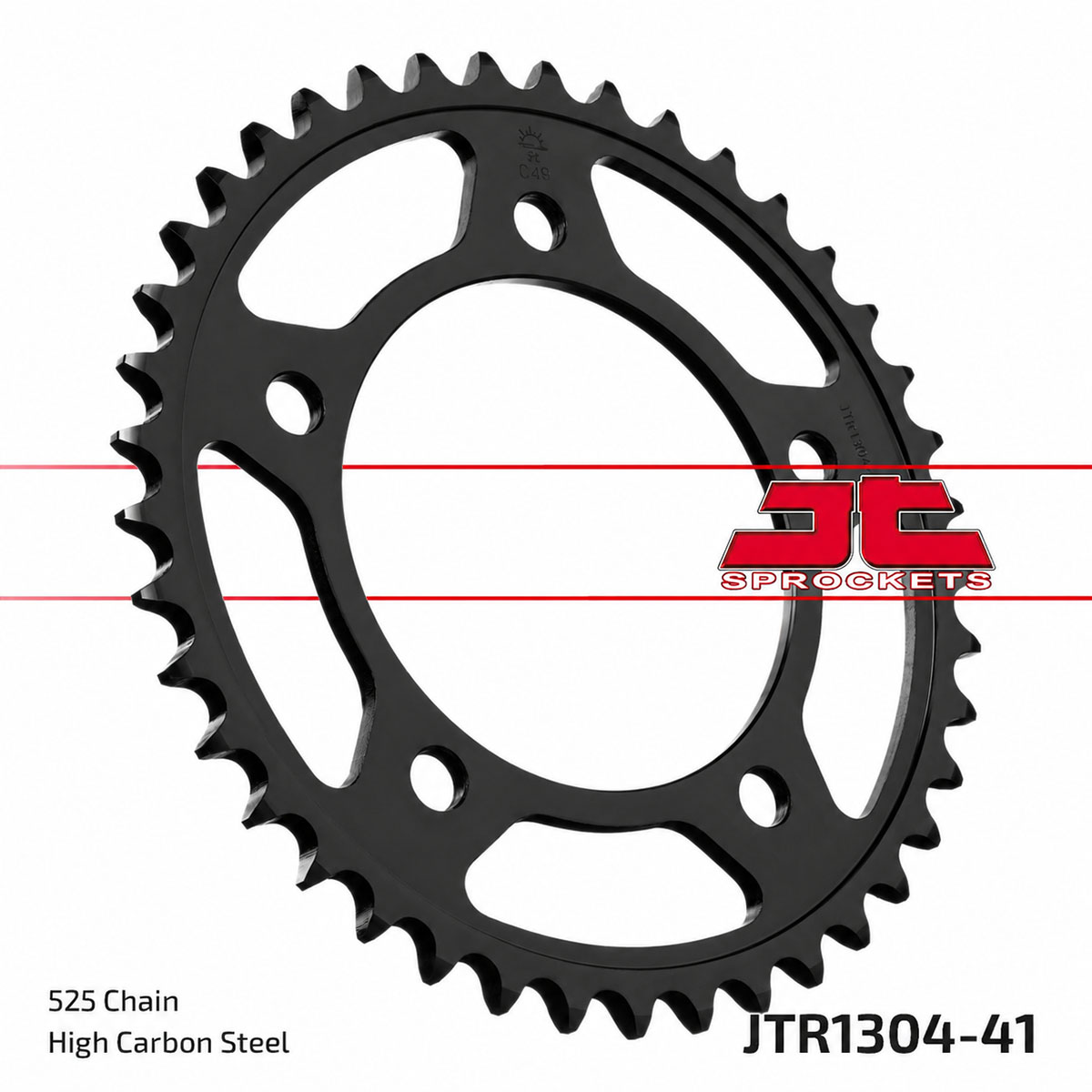 JT SPROCKETS JTR1304.41ZBK - звезда приводная ведомая (черная)