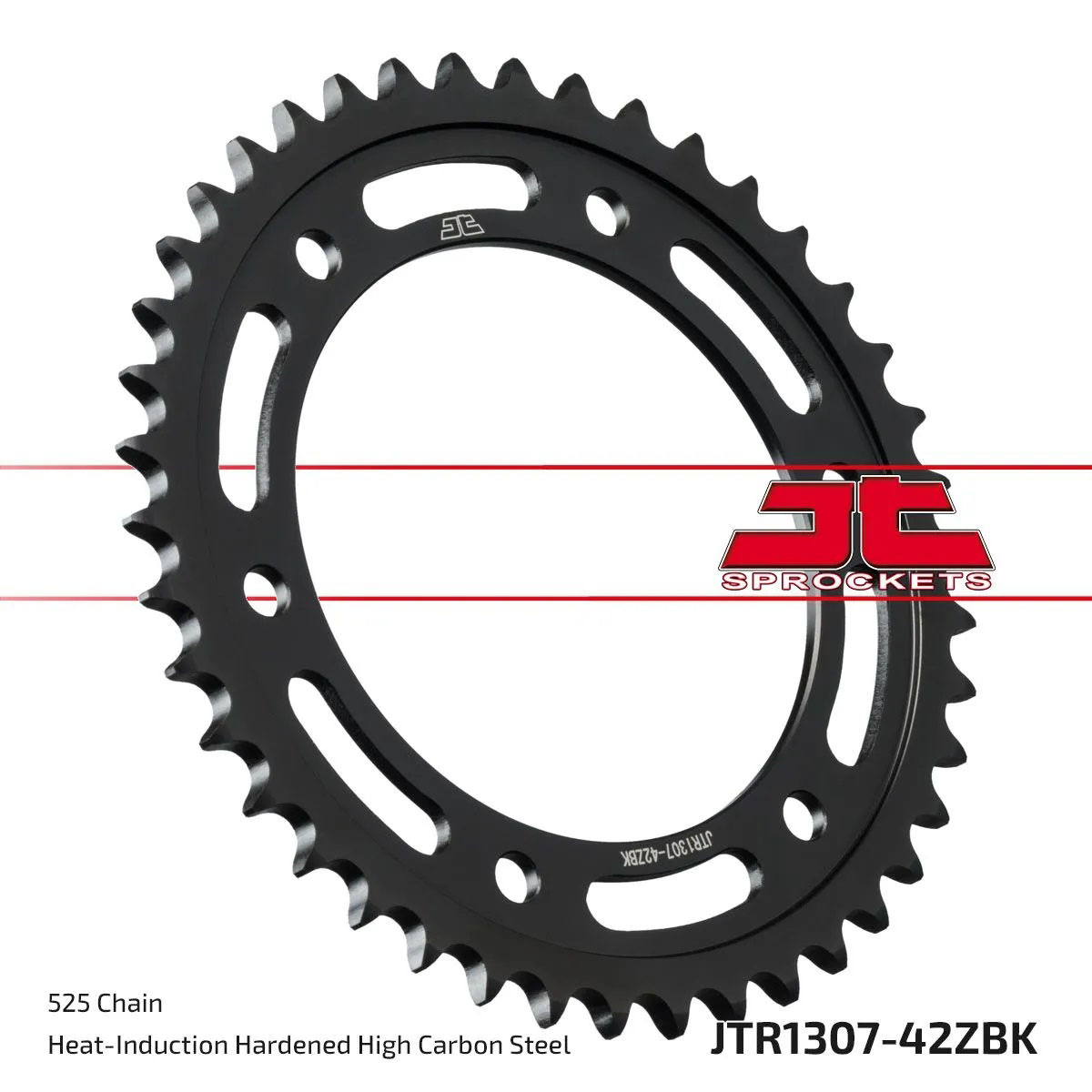 JT SPROCKETS JTR1307.42ZBK - звезда приводная ведомая (черная)