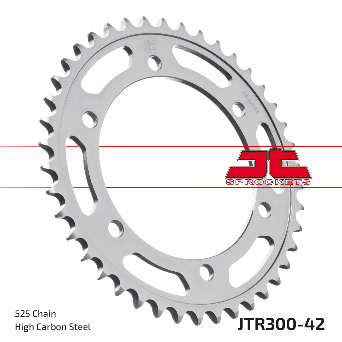 JT SPROCKETS JTR300.42ZBK - звезда приводная ведомая (черная)