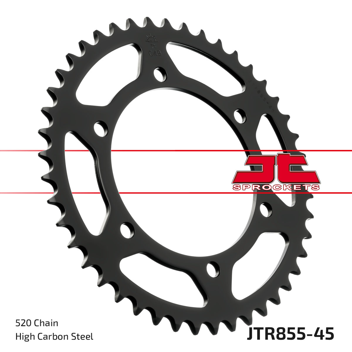 JT SPROCKETS JTR855.45ZBK - звезда приводная ведомая (черная)