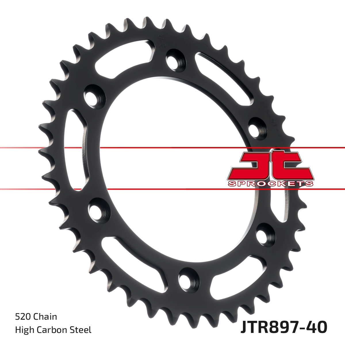 JT SPROCKETS JTR897.40ZBK - звезда приводная ведомая (черная)