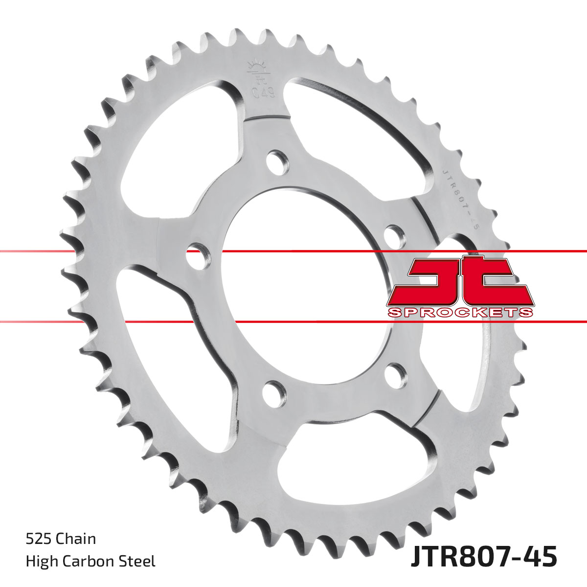 JT SPROCKETS JTR807.45ZBK - звезда приводная ведомая (черная)