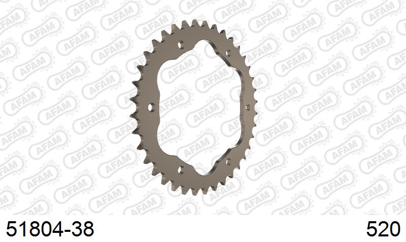 AFAM 51804-38 - звезда приводная ведомая алюминиевая для адаптера PCD (JTA762.38)