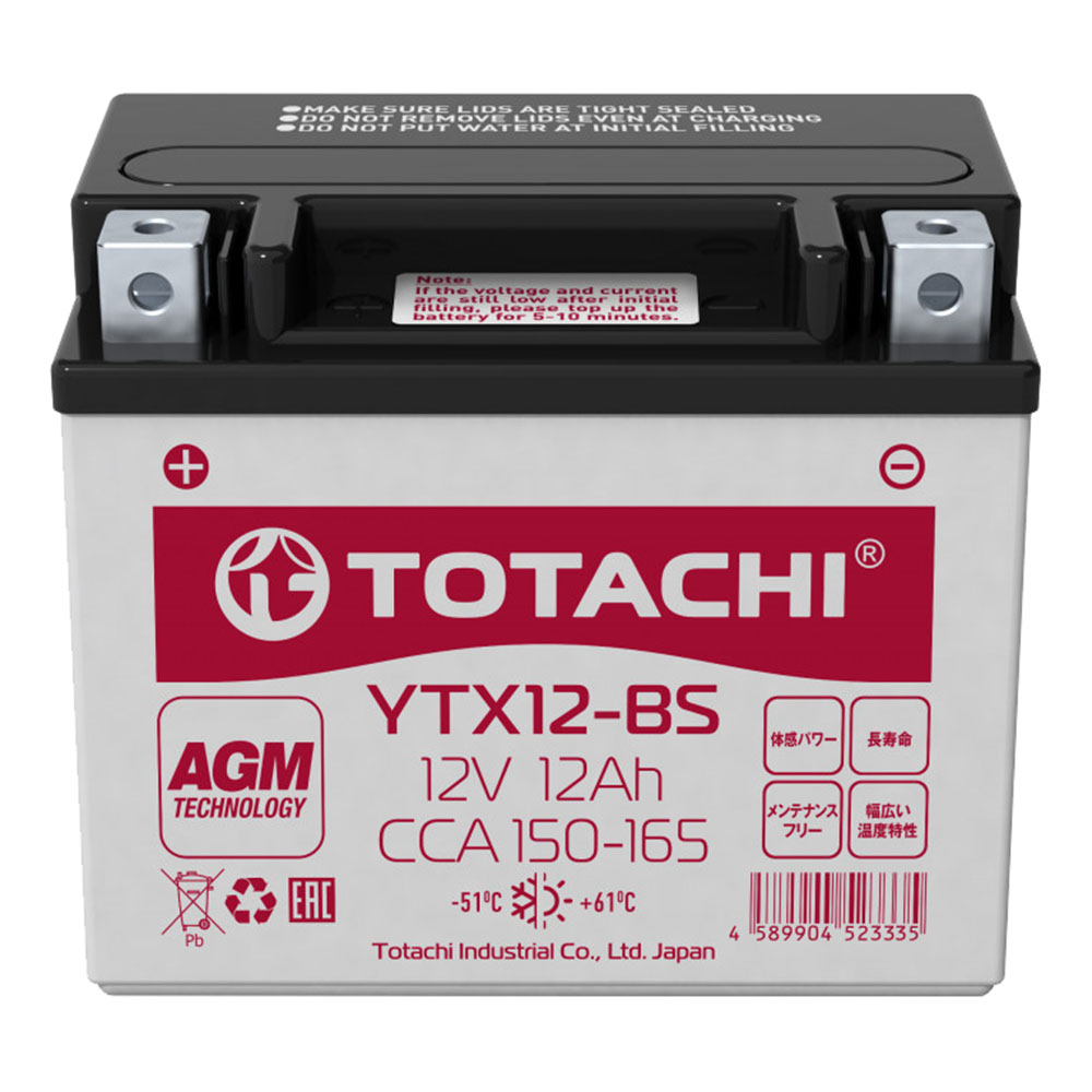 TOTACHI YTX12-BS - аккумулятор AGM