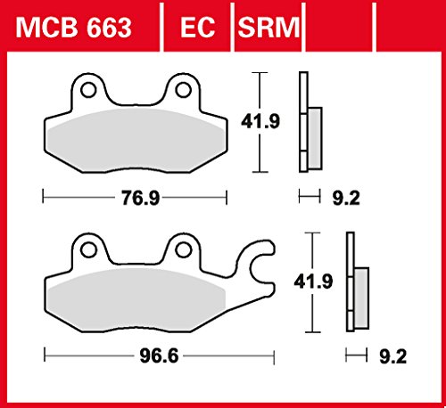 TRW MCB663 - накладки тормозные