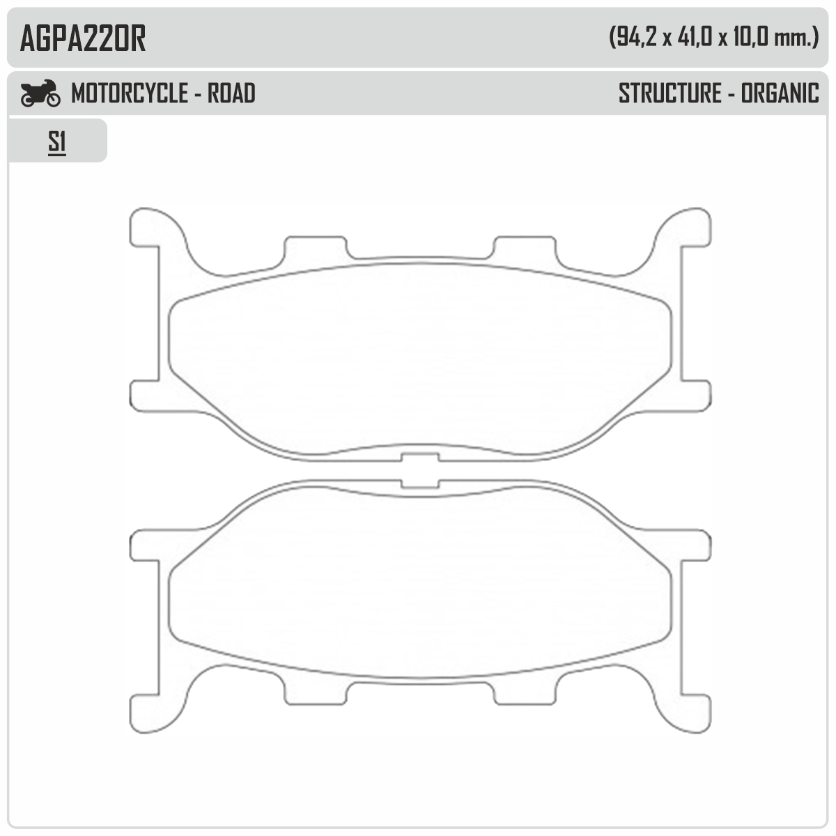 ACCOSSATO AGPA22OR - тормозные накладки