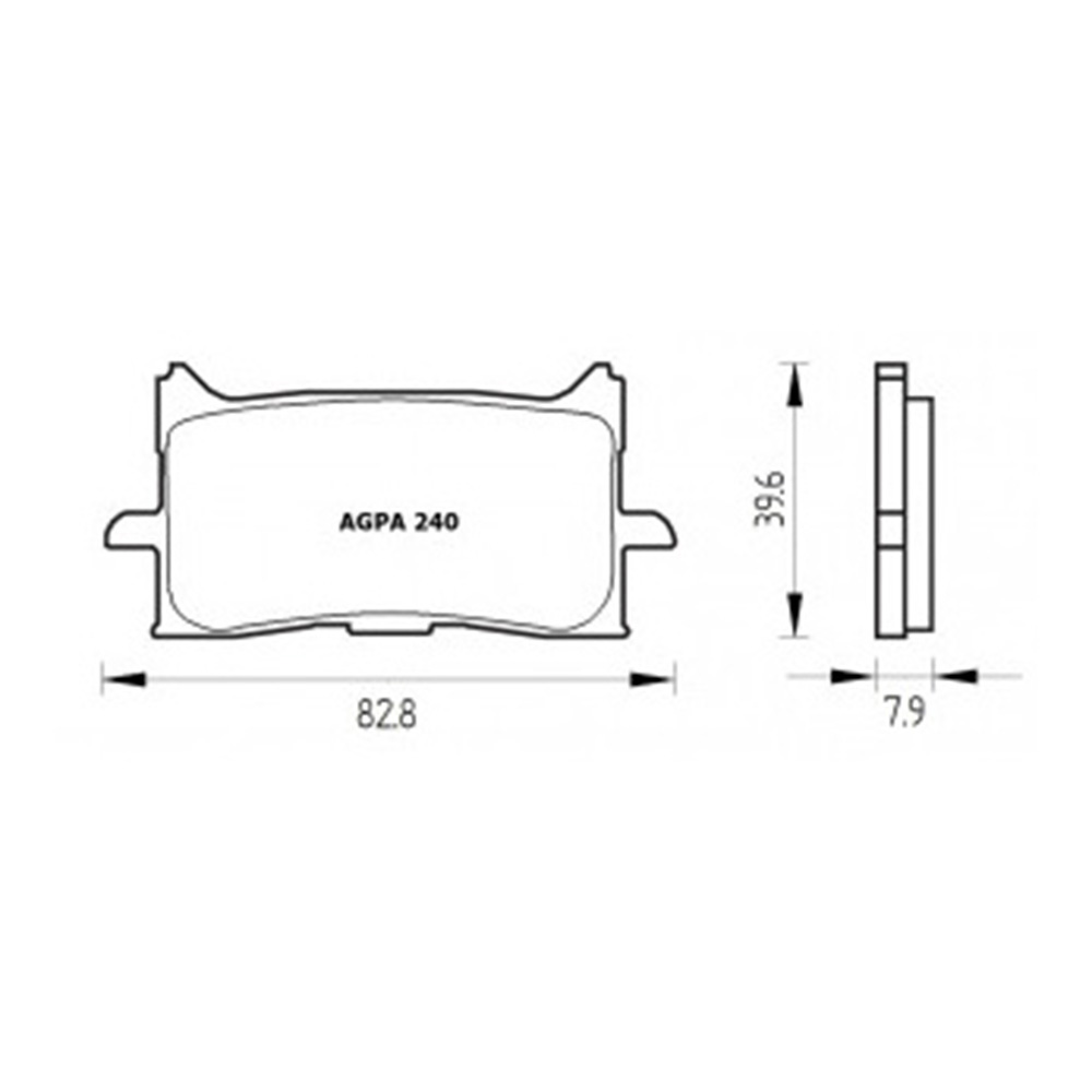 ACCOSSATO AGPA240ST - тормозные накладки