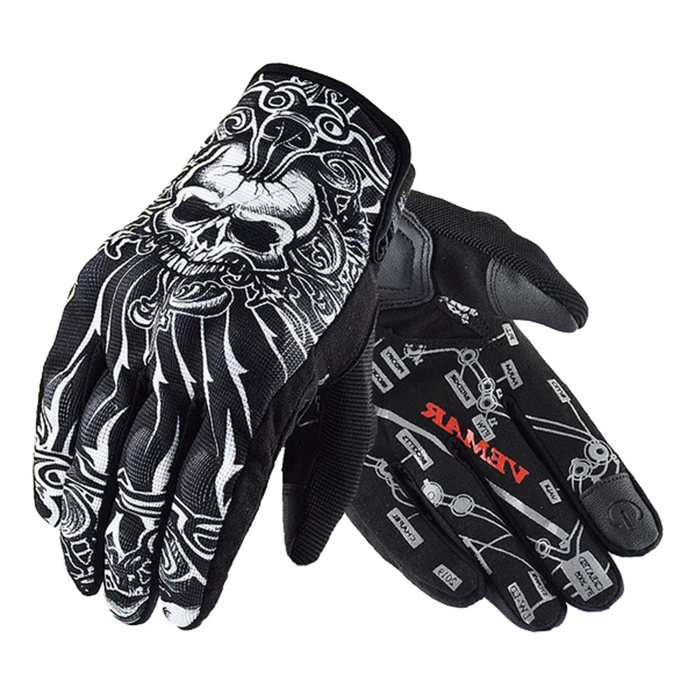 VEMAR Skull - текстильные мотоперчатки, M