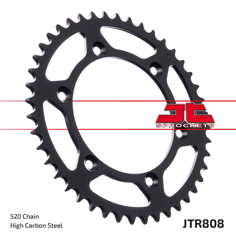 JT SPROCKETS JTR808.47ZBK - звезда приводная ведомая (черная)