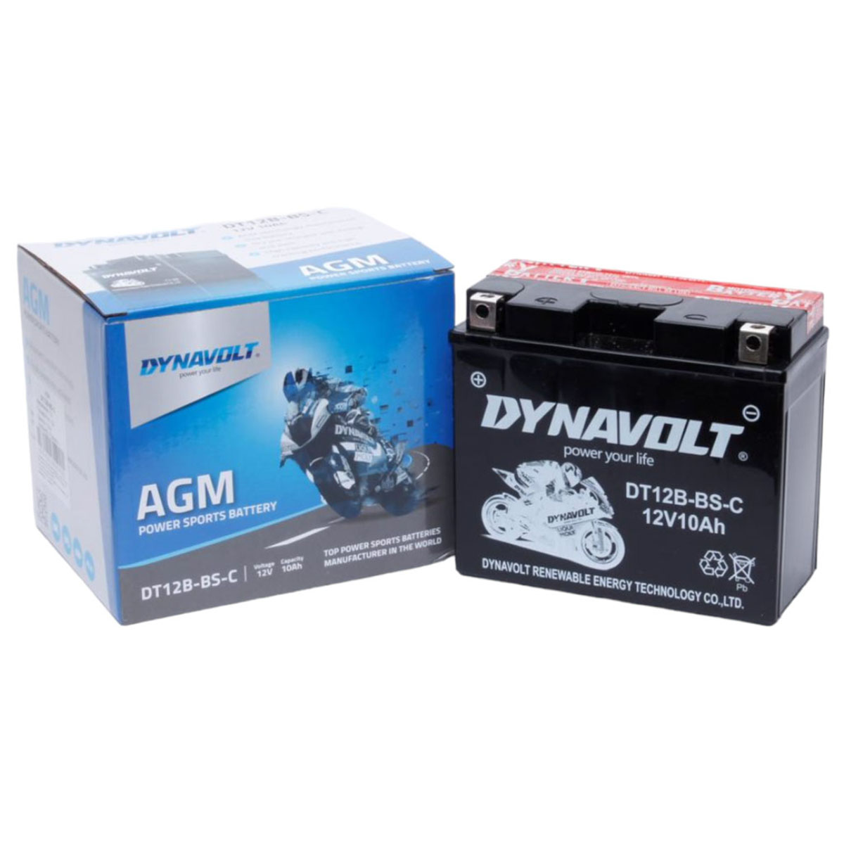 DYNAVOLT DT12B-BS-C (YT12B-BS-C) - аккумулятор AGM
