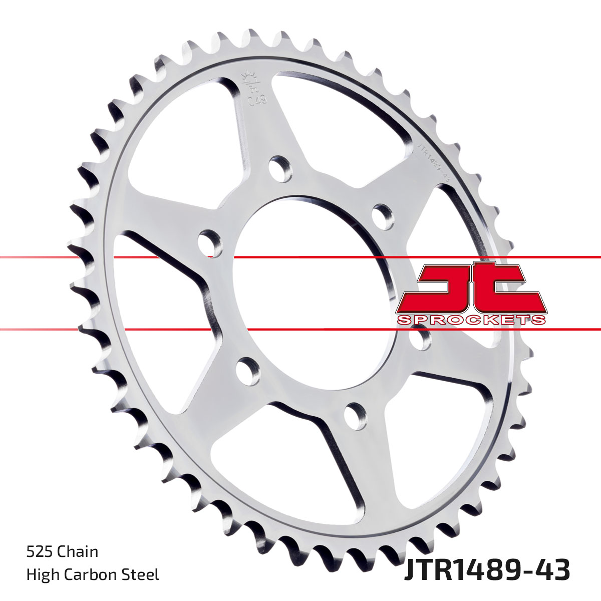 JT SPROCKETS JTR1489.43ZBK - звезда приводная ведомая (черная)