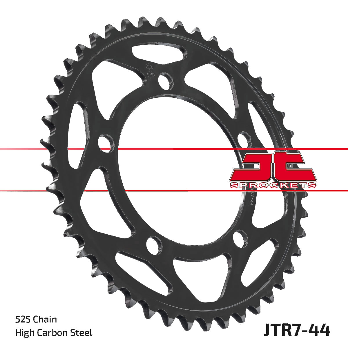 JT SPROCKETS JTR7.44ZBK - звезда приводная ведомая (черная)