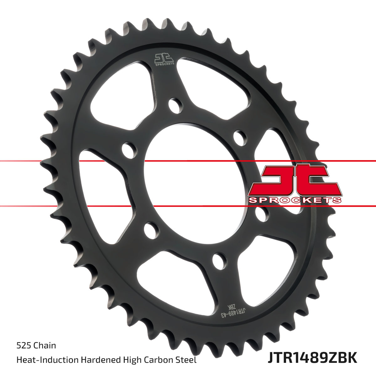 JT SPROCKETS JTR1489.42ZBK - звезда приводная ведомая (черная)