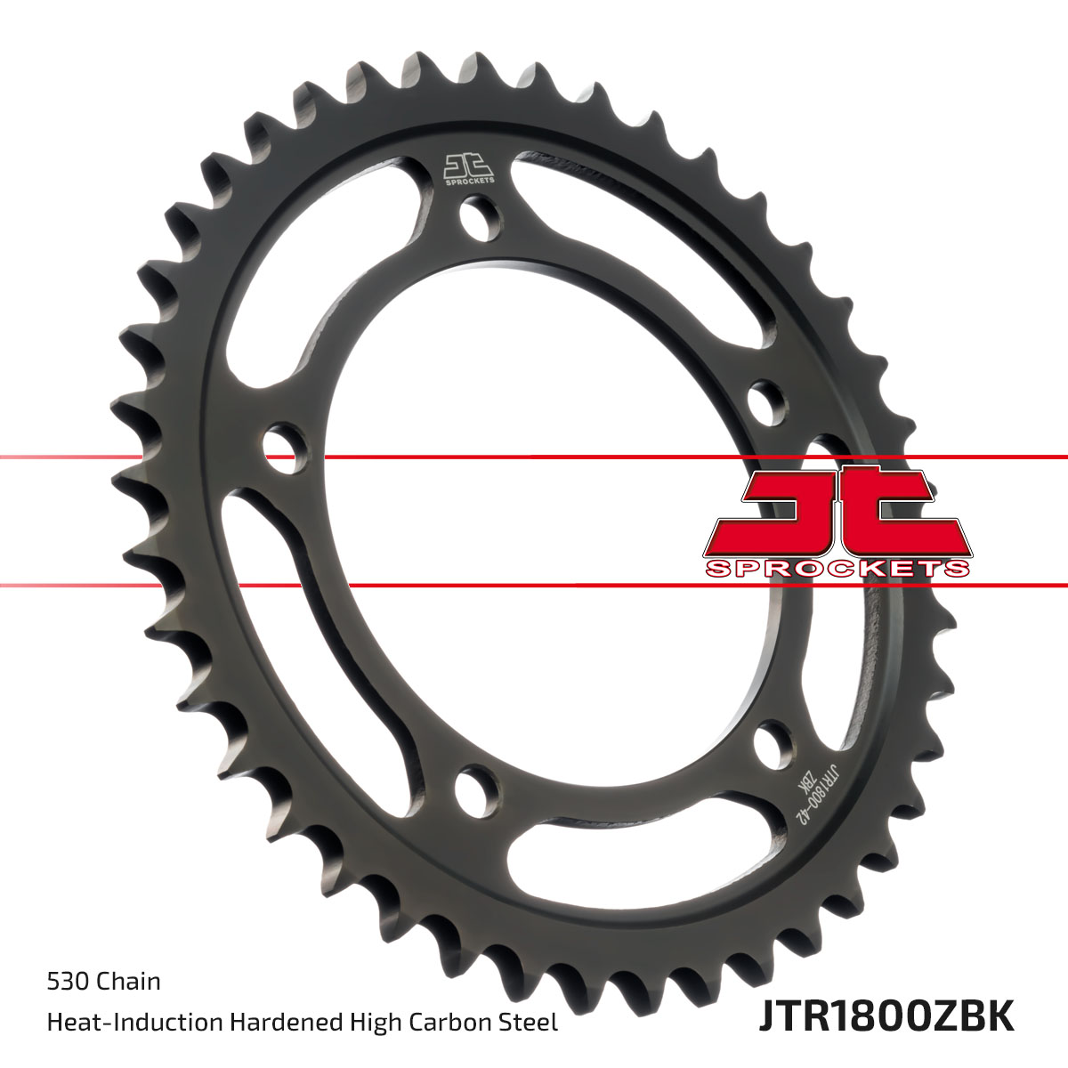 JT SPROCKETS JTR1800.44ZBK - звезда приводная ведомая (черная)