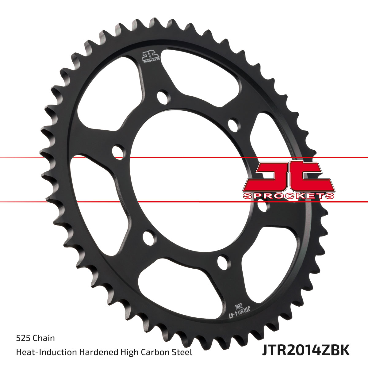 JT SPROCKETS JTR2014.47ZBK - звезда приводная ведомая (черная)