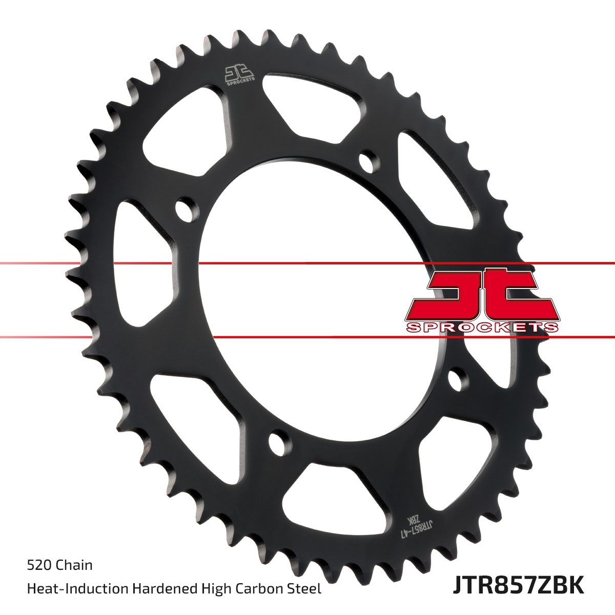 JT SPROCKETS JTR857.47ZBK - звезда приводная ведомая (черная)